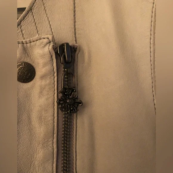 Maison Scotch mint leather jacket - Picture 9 of 16